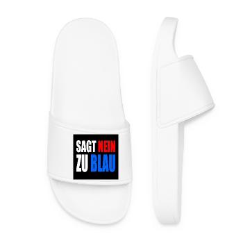says no to blue - Women’s Pool Sliders - white - Front
