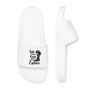 Parler comme un pirate, marcher comme un capitaine - Claquettes Femme - blanc - Devant