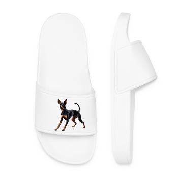 Dog Pinscher - Women’s Pool Sliders - white - Front