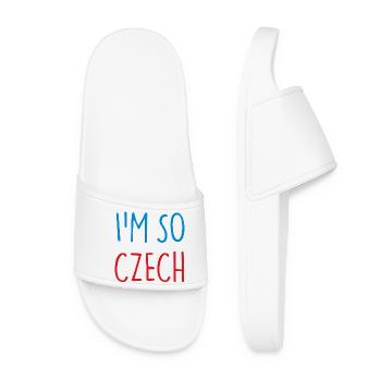 I'M SO CZECH Tschechisch Tschechien - Frauen Badelatschen - Weiß - Vorne