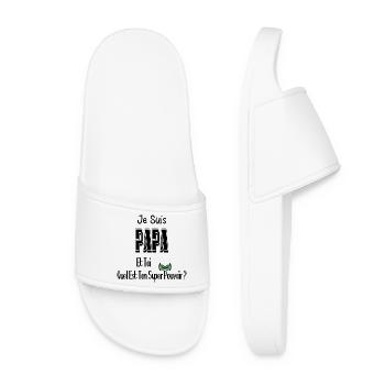 Je Suis Papa Et Toi Quel Est Ton Super Pouvoir - Claquettes Femme - blanc - Devant