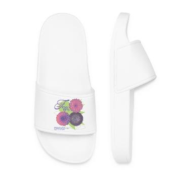 Floral Vision Statement - Frauen Badelatschen - Weiß - Vorne