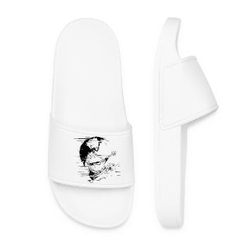 Dessin d’un joueur de banjo - Claquettes Femme - blanc - Devant