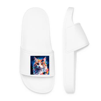 Artful cat - Women’s Pool Sliders - white - Front