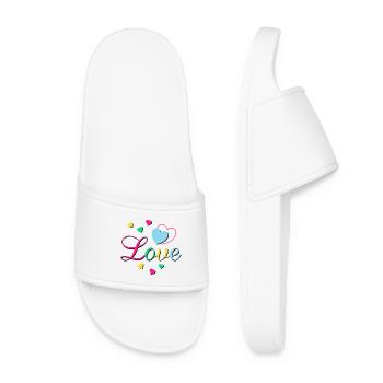 Love Hearts - Women’s Pool Sliders - white - Front