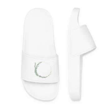 Eucalyptus wreath, personalizable - Women’s Pool Sliders - white - Front