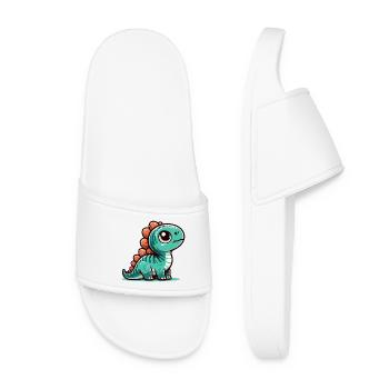 Stegosaurus Baby Dino Babydino Dinobaby Cadeau - Claquettes Femme - blanc - Devant