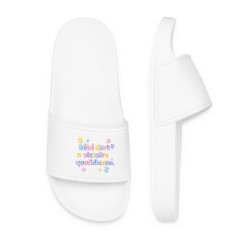 Bébé dort, victoire pour les parents ! - Claquettes Femme - blanc - Devant