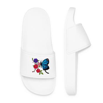 Mariposa Flower Power - Frauen Badelatschen - Weiß - Vorne