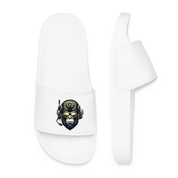 Gorilla Militär Design - Frauen Badelatschen - Weiß - Vorne