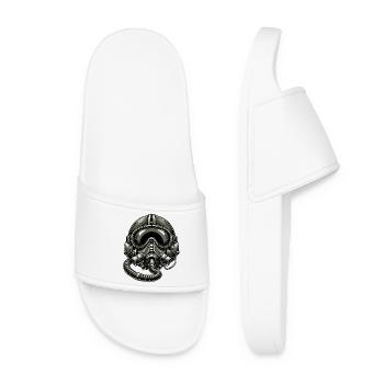 Vintage Pilot Helm - Frauen Badelatschen - Weiß - Vorne