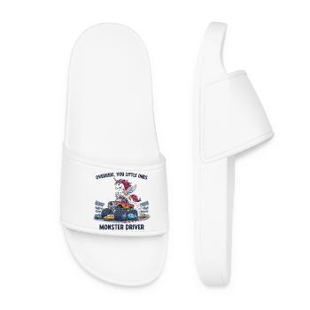 Monster Truck Unicorn - Women’s Pool Sliders - white - Front