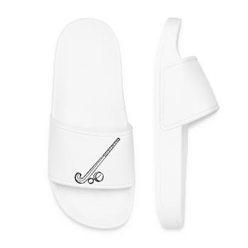 Bâton et balle de hockey sur gazon - Claquettes Femme - blanc - Devant