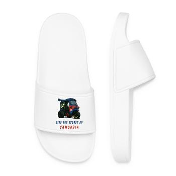 Cambodia Tuk-Tuk Racing - Women’s Pool Sliders - white - Front