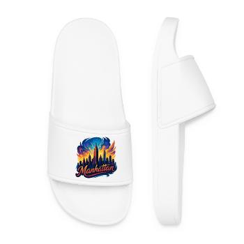 Manhattan City New York Silhouette Cadeau - Claquettes Femme - blanc - Devant
