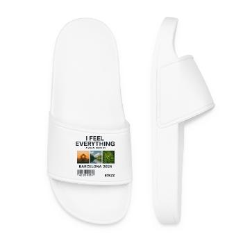 I Feel Everything: Visual Piece Barcelona - Women’s Pool Sliders - white - Front