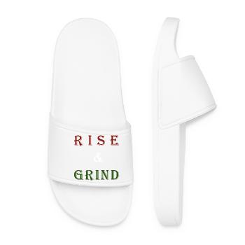 Conception de motivation Rising & Grinding - Claquettes Femme - blanc - Devant