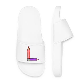 LETTER L NAME - Women’s Pool Sliders - white - Front