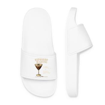 Espresso Martini Cocktail Illustration - Frauen Badelatschen - Weiß - Vorne