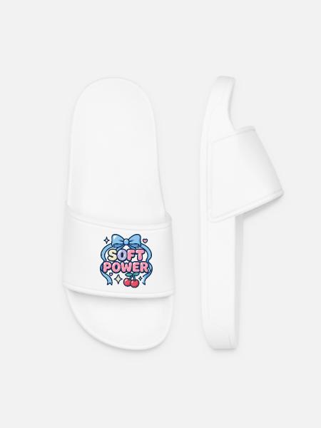 Soft Power – Boucle Kawaii - Claquettes Femme - blanc