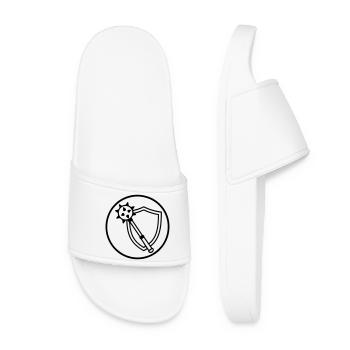 Masse et bouclier - Claquettes Femme - blanc - Devant