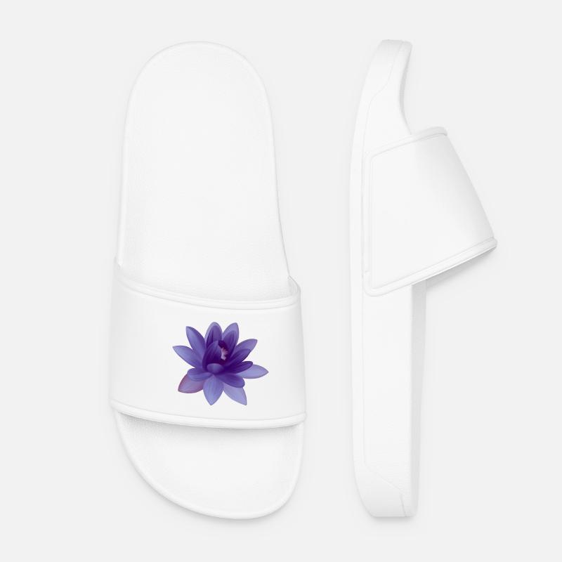 Flower illustration - Women’s Pool Sliders - white