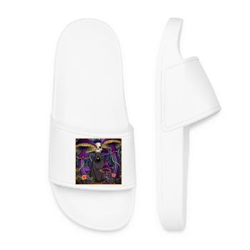 Mystic Forest Spirit with Glowing Mushrooms - Claquettes Femme - blanc - Devant