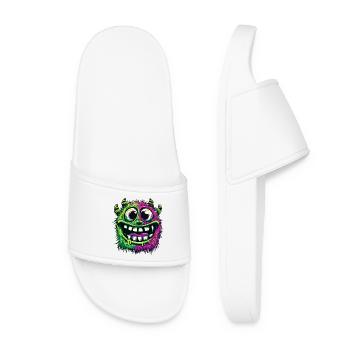 Monstre psychédélique coloré - Claquettes Femme - blanc - Devant