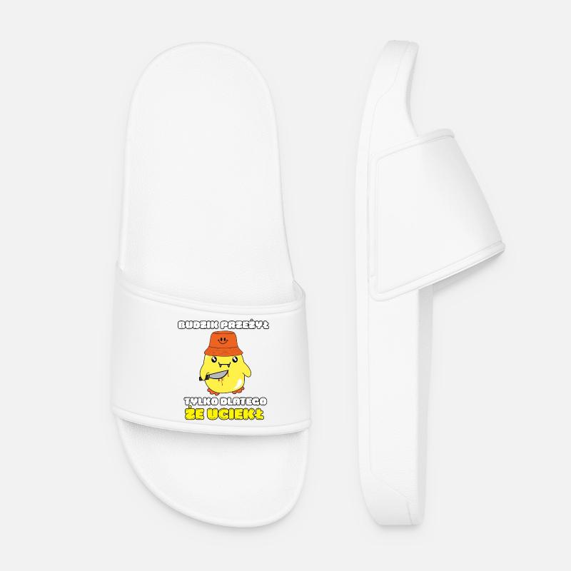 Morning Killer Chicken - Women’s Pool Sliders - white