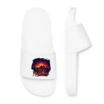 Heidelberg city silhouette magnificent gift - Women’s Pool Sliders - white - Front