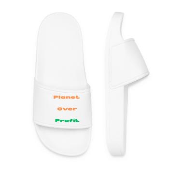 PLANET OVER PROFIT - Women’s Pool Sliders - white - Front