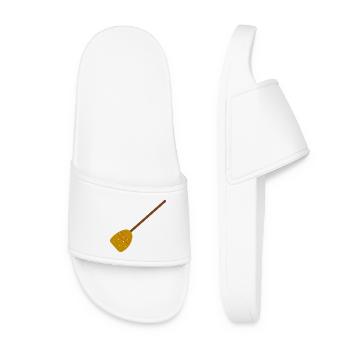 Starry Witch Broom in Autumn Colors - Women’s Pool Sliders - white - Front