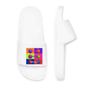 Pop Art Apple Collage Design - Claquettes Femme - blanc - Devant