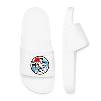 Karate and Nature - Women’s Pool Sliders - white - Front