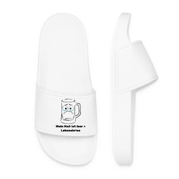 Mein Maß ist leer Design für alle Bierliebhaber - Frauen Badelatschen - Weiß - Vorne