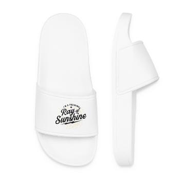 Verrücktes Sonnenstrahl-Design - Frauen Badelatschen - Weiß - Vorne