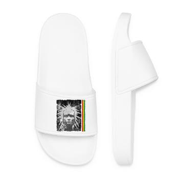Reggae Inspiration mit Löwenmaske - Frauen Badelatschen - Weiß - Vorne