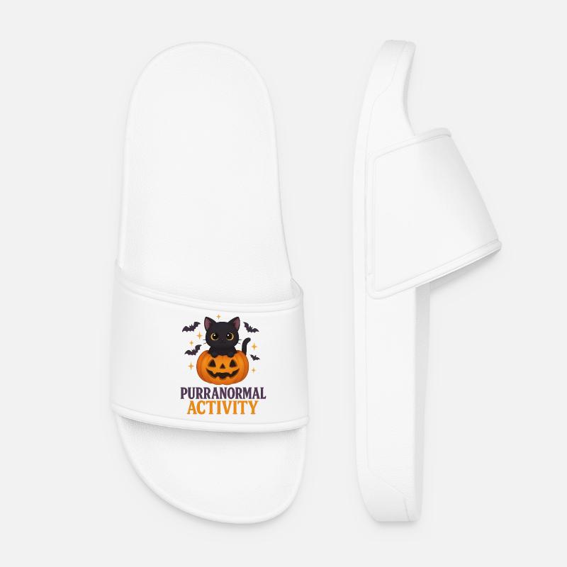 😸 Purranormal Activity – Cute Kitten - Women’s Pool Sliders - white