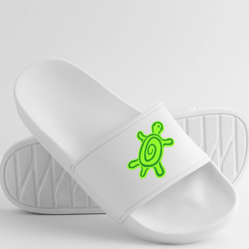 turtle spiral turtle shell pattern cute Women’s Pool Sliders