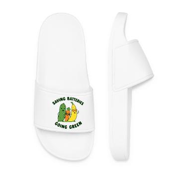 Save batteries Become environmentally friendly Cheeky Fr - Women’s Pool Sliders - white - Front