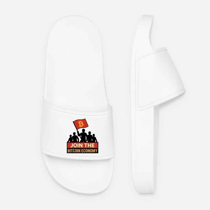 Join the Bitcoin Economy - Women’s Pool Sliders - white