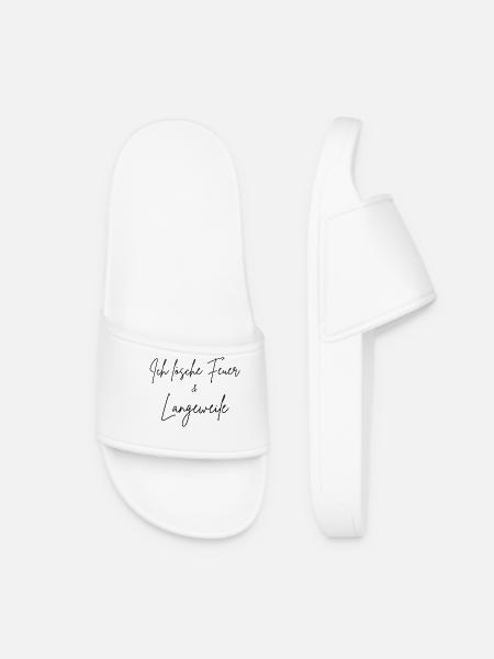 I extinguish fire & boredom - Women’s Pool Sliders - white