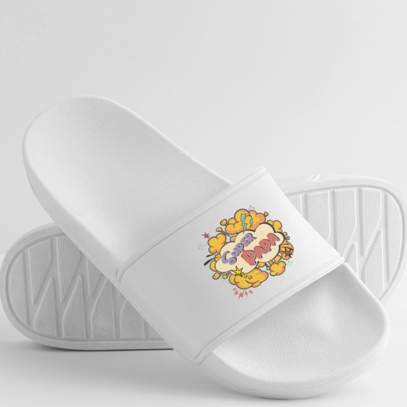 Super Dad Comic Explosion Women’s Pool Sliders