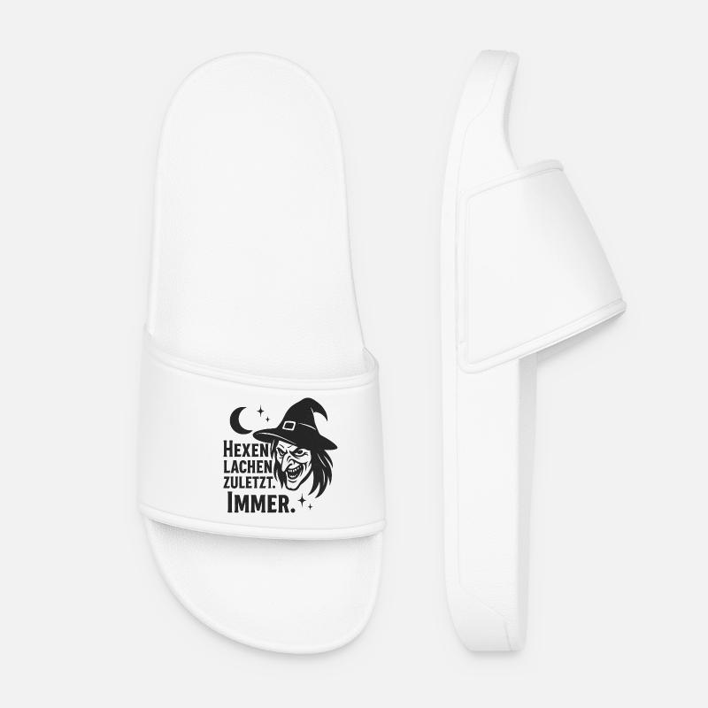 Witch laughs last Always - Women’s Pool Sliders - white