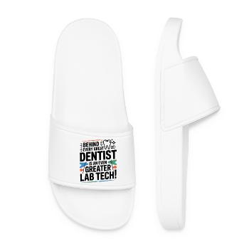 Derrière chaque grand technicien de laboratoire dentaire - Claquettes Femme - blanc - Devant
