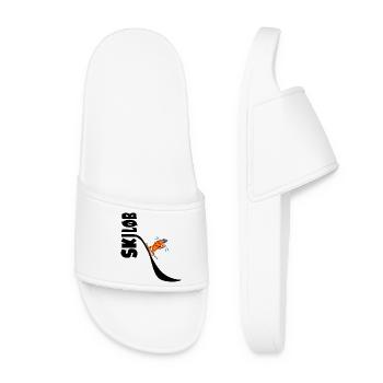 Skiing Fun Croissants - Women’s Pool Sliders - white - Front