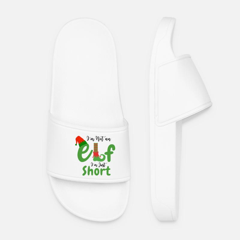 I'm Not an elf i'm just short - Women’s Pool Sliders - white