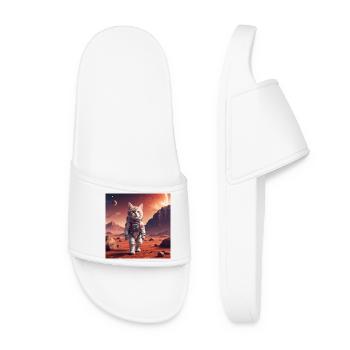 Cat astronaut on Mars - Women’s Pool Sliders - white - Front