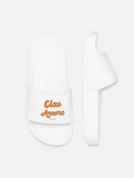 Ciao Amore Retro Typografie - Frauen Badelatschen - Weiß