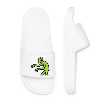 Zombie DJ Neon Green - Women’s Pool Sliders - white - Front